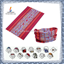 Ningbo Lingshang magic multifunctional 100% polyester fashionable scarf seamless tube bandana